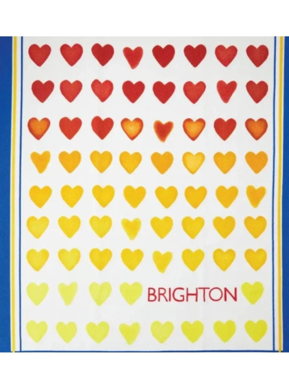Brighton Ombre Hearts Beach Towel Fun In The Sun NWT 60X30 - Picture 4 of 5